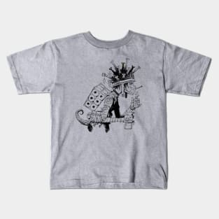 Covid Girl - line only Kids T-Shirt